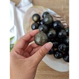  Cầu đá Black Obsidian Gold Sheen (đá núi lửa) làm Grid, trụ thanh tẩy Tarot, Reiki, thiền định, đá phong thủy 