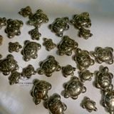  Tượng Rùa Pyrite (đá vàng găm) may mắn tài lộc, phong thủy, dùng bỏ ví, làm mặt dây, móc khóa 