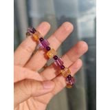  Vòng tay phong thủy đá Amethyst mix Citrine (thạch anh Tím mix thạch anh Vàng) 
