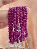  Vòng tay đá Ruby tự nhiên cắt giác, chấu bạc S925 biểu tượng dũng cảm năng lượng đam mê, sức mạnh dành cho cuộc sống 