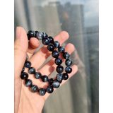  Vòng hạt đá phong thủy Mắt hổ xanh, Mắt chim ưng (Blue Tiger's Eye) size 8 - 10li 
