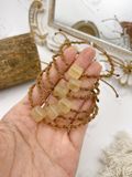  Vòng tay đá phong thuỷ lu thống Thạch anh tóc Vàng thắt macrame (Rutilated Quartz) hỗ trợ may mắn, tài lộc 