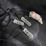  Dây chuyền đá thạch anh Trắng quấn bạc S925, đá phong thuỷ Clear Quartz, vòng đá bảo vệ, vòng đá năng lượng 