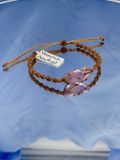  Vòng tay Macrame Thạch anh Tím Vera Cruz Amethyst in Mexico, vòng tay đá năng lượng hỗ trợ trực giác, tinh thần 