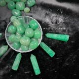  Tumbled đá thạch anh dâu xanh (Green Strawberry), đá thanh tẩy bài Tarot, đá phong thuỷ 
