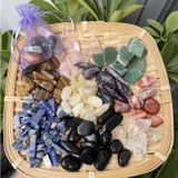 Túi 9 viên đá thach anh, đá thanh tẩy bài Tarot, đá phong thuỷ hỗ trợ may mắn, quà tặng 