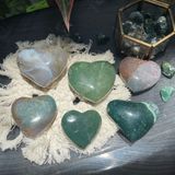  Tim, Sao, Trăng đá mã não rêu (Moss Agate) tự nhiên dùng thanh tẩy Tarot, đá phong thuỷ, Reiki, thiền định 