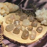  Viên đá thạch anh tóc (rutilated quartz tumbled), đá phong thuỷ, tài lộc 