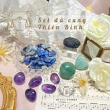  Set đá may mắn cho cung Thiên Bình, đá thạch anh, đá thanh tẩy bài Tarot, đá phong thuỷ 