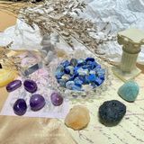  Set đá may mắn cho Xử Nữ, đá thạch anh, đá thanh tẩy bài Tarot, đá phong thuỷ 