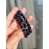  Vòng hạt đá phong thủy Mắt hổ xanh, Mắt chim ưng (Blue Tiger's Eye) size 8 - 10li 