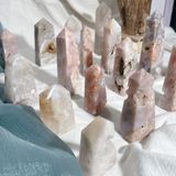  Trụ đá thạch anh Druzy Blossom Agate (Thạch anh mã não hoa anh đào) 