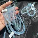  Vòng tay chuỗi hạt phong thuỷ đá Aquamarine loại trong đẹp (Ngọc Xanh Biển) tự nhiên 