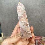  [HÀNG ĐẸP, LỰA] Pink Amethyst with Blossom Agate, đá thạch anh, đá thanh tẩy 