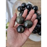  Cầu đá Black Obsidian Gold Sheen (đá núi lửa) làm Grid, trụ thanh tẩy Tarot, Reiki, thiền định, đá phong thủy 