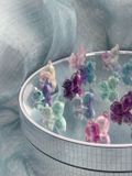  Tượng mèo mini đá Fluorite đa sắc dùng trưng bày, đá phong thuỷ, đá thanh tẩy Tarot 