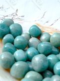  Tumbled viên đá Amazonite (đá Thiên Hà) đá thanh tẩy Tarot, Reiki, thiền định, phong thủy 