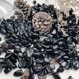  Vụn đá Black Obsidian (đá thuỷ tinh núi lửa), đá thạch anh, đá thanh tẩy bài Tarot, đá phong thuỷ 