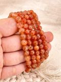  Vòng tay Đá Mặt Trời Sunstone 6,5li chất đẹp hỗ trợ may mắn, năng lượng tích cực vui vẻ lạc quan 