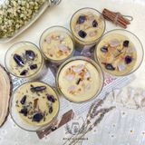  Nến thơm sáp ong tinh dầu tự nhiên kết hợp đá năng lượng và thảo mộc 
