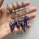  Con lắc cảm xạ đá Tím (Amethyst Quartz), trong Tarot, cảm xạ học, Reiki, phong thủy, chỉ số bovis 