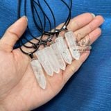 Vòng cổ đá thạch anh Trắng Clear Quartz, vòng đá bảo vệ, vòng đá năng lượng 