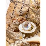  Cầu đá thạch anh Trắng cầu vồng (Rainbow Clear Quartz) kèm đế làm Grid, thanh tẩy trong Tarot, Reiki, phong thủy 