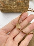  Vòng tay đá phong thuỷ lu thống Thạch anh tóc Vàng thắt macrame (Rutilated Quartz) hỗ trợ may mắn, tài lộc 