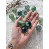  Cầu đá Fluorite mini, đá thanh tẩy bài Tarot, đá phong thủy, Reiki, thiền định 