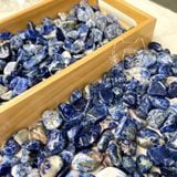  Đá thanh tẩy Sodalite tumbled xanh dương, đá thạch anh dùng trong Tarot, Reiki, phong thủy 