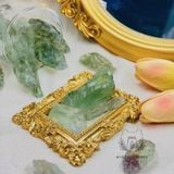  Prasiolite Crystal thô, Green Amethyst ( thạch anh tím xanh ), đá thanh tẩy Tarot, Reiki, Phong Thuỷ 