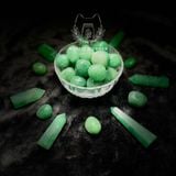  Tumbled đá thạch anh dâu xanh (Green Strawberry), đá thanh tẩy bài Tarot, đá phong thuỷ 