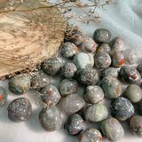  Viên tumbled đá Bloodstone (huyết ngọc) dùng trong Tarot, reiki, phong thủy, năng lượng 