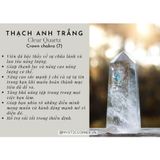 Cầu đá thạch anh Trắng (Clear Quartz) kèm đế làm Grid, thanh tẩy trong Tarot, Reiki, thiền định, phong thủy 