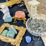  Set đá may mắn cho Bạch Dương, đá thạch anh, đá thanh tẩy bài Tarot, đá phong thuỷ 