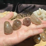  Viên đá thạch anh tóc (rutilated quartz tumbled), đá phong thuỷ, tài lộc 