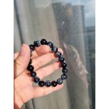  Vòng hạt đá phong thủy Mắt hổ xanh, Mắt chim ưng (Blue Tiger's Eye) size 8 - 10li 