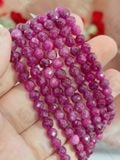  Vòng tay đá Ruby tự nhiên cắt giác, chấu bạc S925 biểu tượng dũng cảm năng lượng đam mê, sức mạnh dành cho cuộc sống 