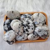  Viên đá Mặt trăng (Rainbow Moonstone Palm) tự nhiên, đá thanh tẩy trong Tarot, Reiki, thiền định, phong thủy 