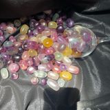  Tumbled viên đá Fluorite tự nhiên, đá thanh tẩy, đá thạch anh, đá phong thuỷ 