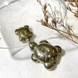  Tượng Rùa Pyrite (đá vàng găm) may mắn tài lộc, phong thủy, dùng bỏ ví, làm mặt dây, móc khóa 