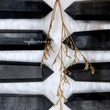  Trụ đá Shungite ngăn chặn bức xạ điện từ, đá năng lượng, đá thanh tẩy, đá phong thủy trong Tarot, Reiki 