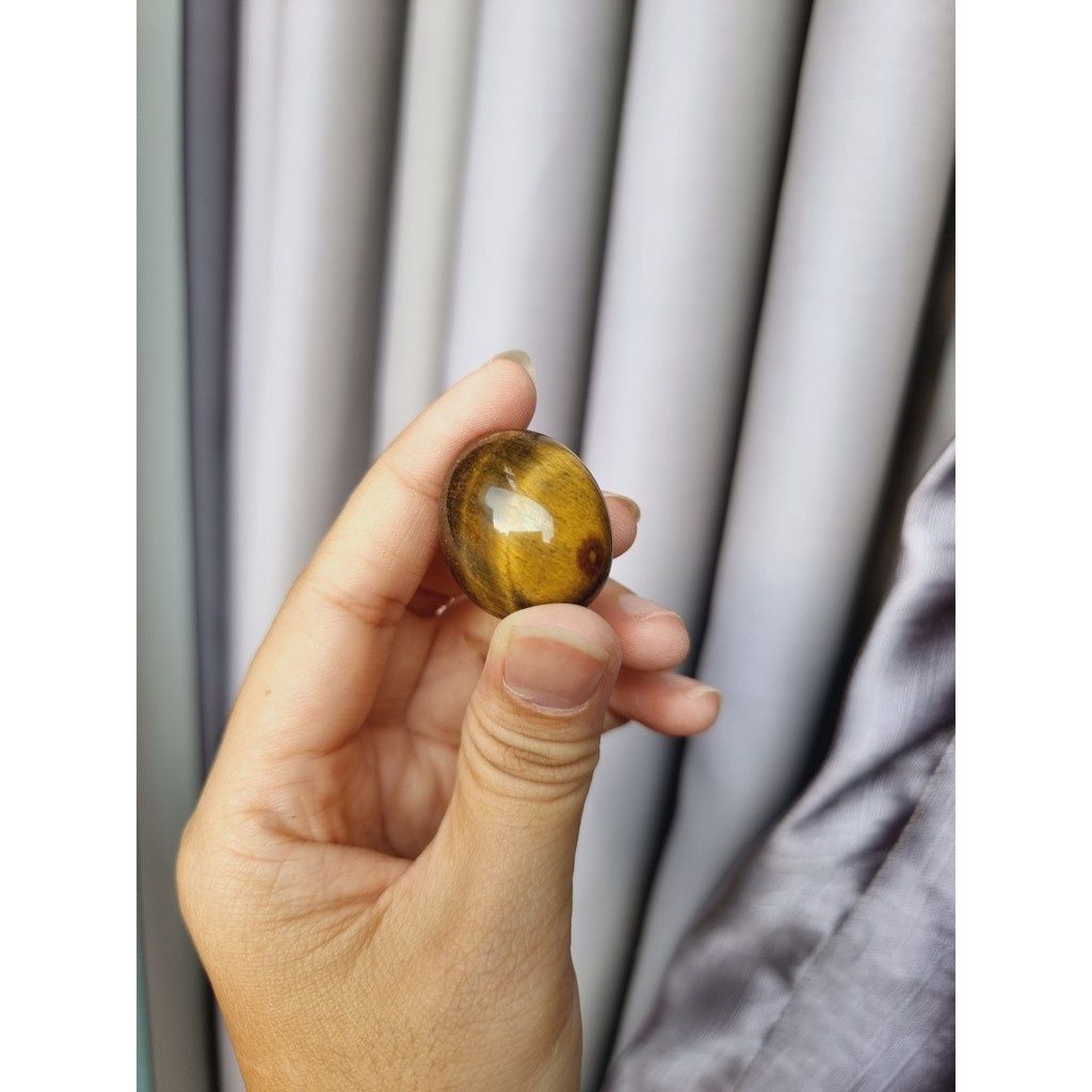  Viên đá thanh tẩy Mắt Hổ (Tiger's Eye Stone) tự nhiên dùng trong thanh tẩy bài Tarot, thiền định, Reiki, phong thủy 