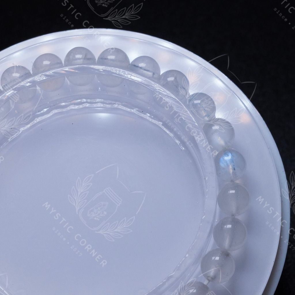  [HIGH QUALITY] Vòng hạt/Chuỗi vòng Moonstone (đá mặt trăng) hỗ trợ sức mạnh tinh thần, trực giác, vòng tay đá phong thuỷ 