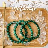  Vòng chuỗi hạt đơn và quấn 3 vòng tay đá Malachite (Đá Lông Công) size 6li - 10li 