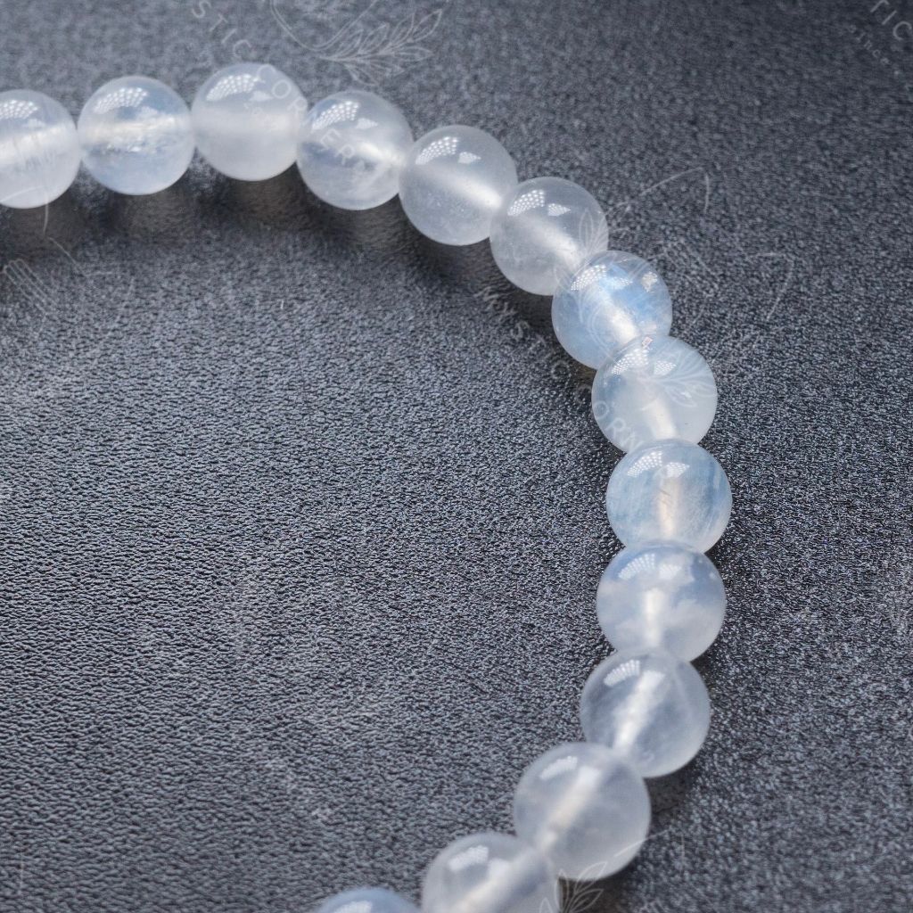  [HIGH QUALITY] Vòng hạt/Chuỗi vòng Moonstone (đá mặt trăng) hỗ trợ sức mạnh tinh thần, trực giác, vòng tay đá phong thuỷ 