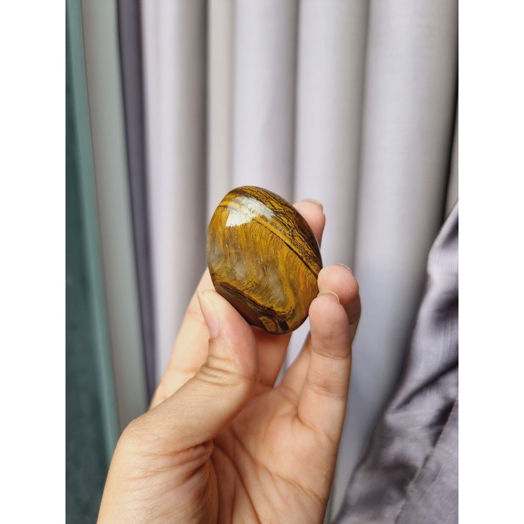  Viên đá thanh tẩy Mắt Hổ (Tiger's Eye Stone) tự nhiên dùng trong thanh tẩy bài Tarot, thiền định, Reiki, phong thủy 