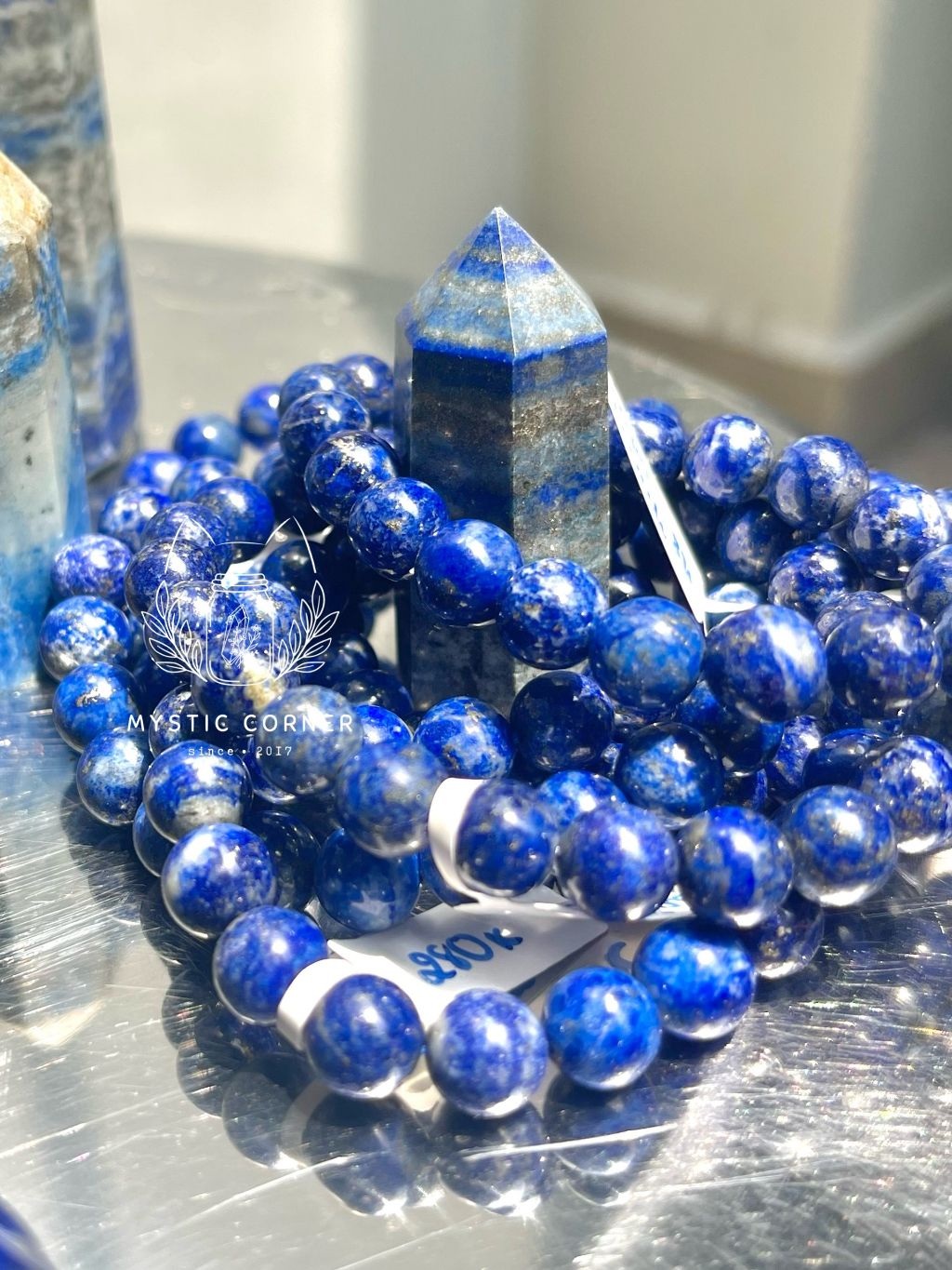  [Chất đẹp] Vòng tay phong thủy Lapis Lazuli đá năng lượng size 8li 