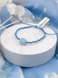 Vòng tay đá phong thuỷ Aquamarine macrame lu thống hỗ trợ luân xa 5, học tập, ý tưởng, giao tiếp, tự tin 