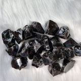  Đá thô Black Obsidian (đá thủy tinh núi lửa), đá thanh tẩy trong Tarot, Reiki, thiền định, phong thủy 